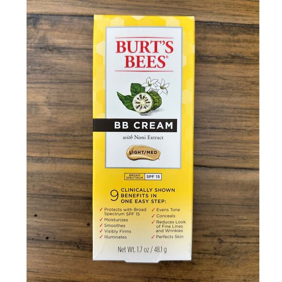 Burt's Bees BB Cream Light Medium Tinted Moisturizer SPF 15 Exp 3/25 LOT of 2 - Picture 5 of 7
